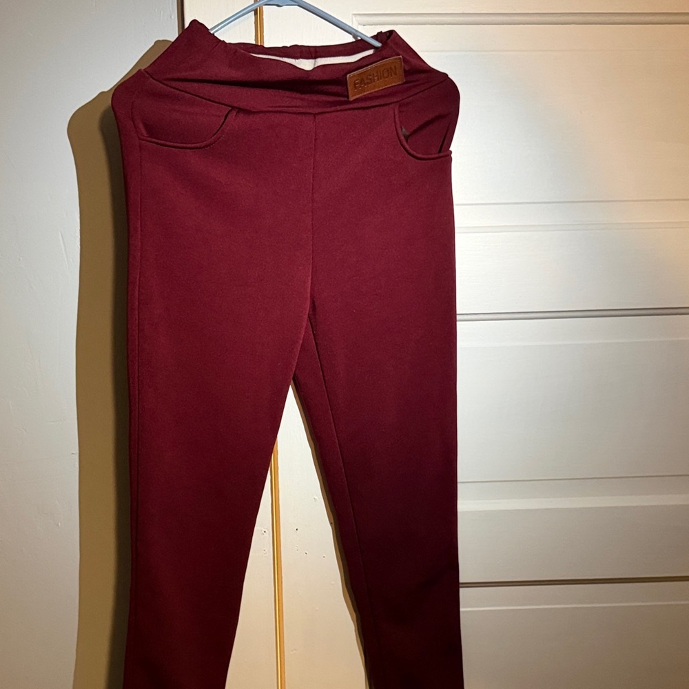 Women's Burgundy Pants